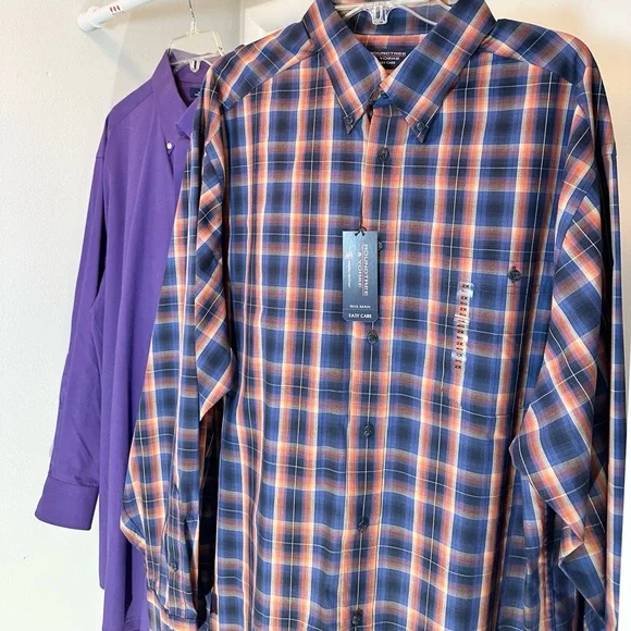 NWT Pair  Roundtree & Yorke Long Sleeve Shirt XXL - Picture 4 of 9